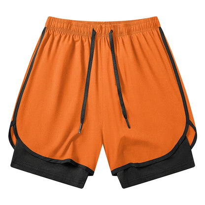 Women's Gym Workout Running 2 in 1 Shorts Summer Athletic Quick Dry Dual-Layered Shorts with Phone Pocket Towel Loop Activewear