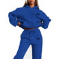 High Quality Women Monochrome Hooded Hoodie Set Casual Two-Piece Set New Fashion Hot sweatpants tracksuit