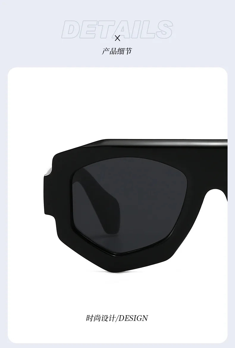 irregular square candy color sunglasses for women new fashion black yellow sun glasses