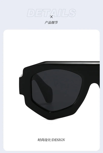 irregular square candy color sunglasses for women new fashion black yellow sun glasses