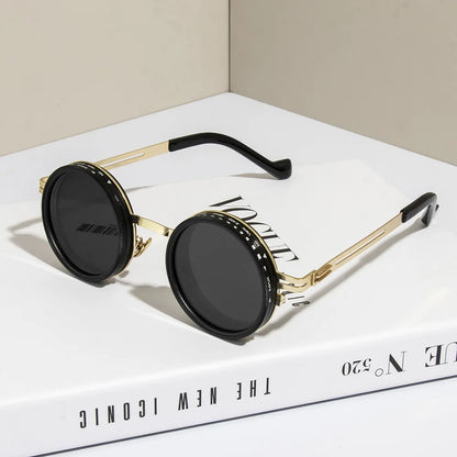 Polarized ND9 Adjustable Dimming Sun Glasses Men Women Round Sunglasses Retro Punk Men's Fishing Eyeglasses Outdoor Shades UV400