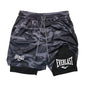 Men Running Shorts 2 in 1 Double-deck Sport Shorts Sportswear Gym Fitness Short Pants Training Jogging Bottom Men's Clothing