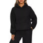 Casual Sports hoodie Sweatshirt Solid-color long-sleeve Women's Fashion Loose hoodie Women's tops pullover