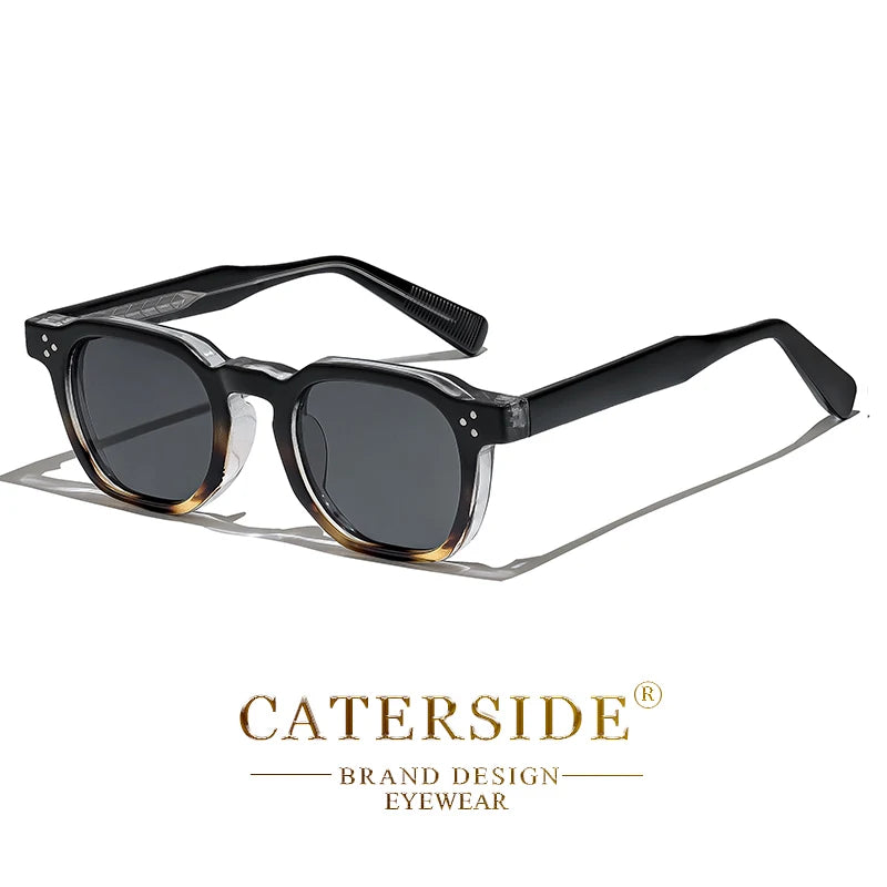 CATERSIDE Fashion Unisex Sunglasses Small Frame Square Personalized Design Sun Glasses