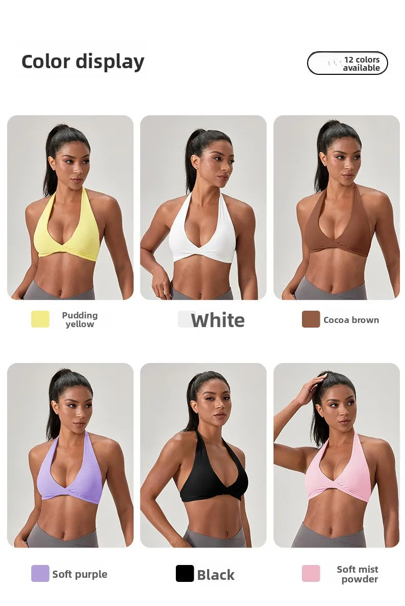high-intensity sports bra for women's running, shockproof and high elasticity yoga vest, outdoor fitness sports bra