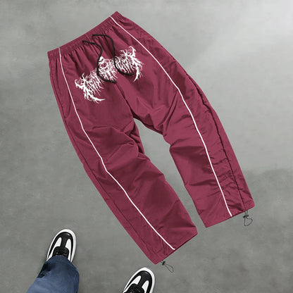 Men's Trendy Skull And Thorn Print Casual Athletic Pants Fitness Training Pants Suitable For Daily Commute And Fashionable Wear