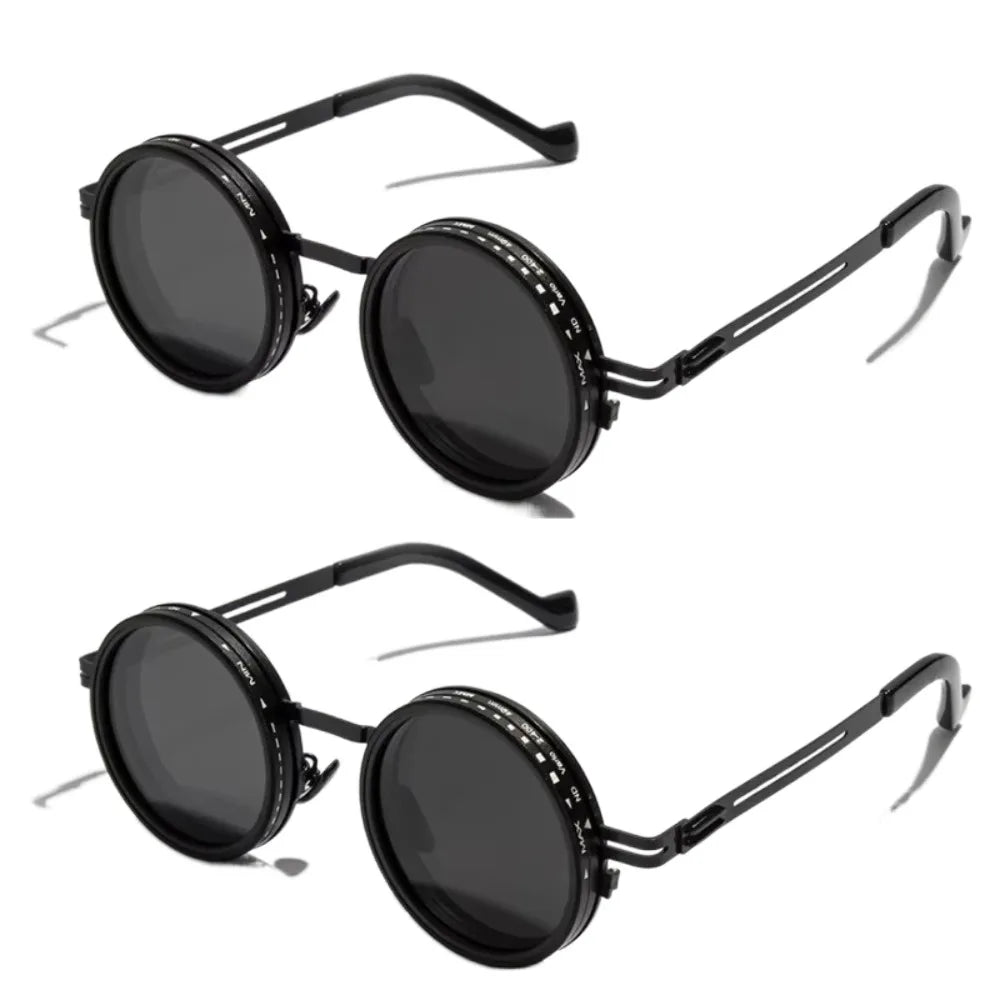 ND2-400 Adjustable Dimming Glasses ND Filter UV400 Polarized Sunglasses With Glasse Case 9 Level Fishing Sunglasses Outdoor