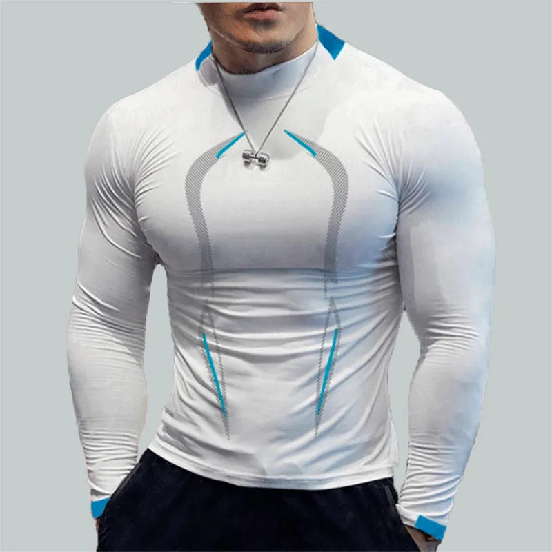 Summer Outdoor Long Sleeve T-Shirt Men 2024 New Quick Dry Breathable Air Conditioning Outdoor Sun Protection Running Outer Wear