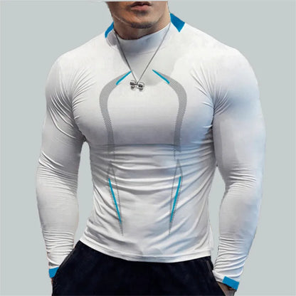 Summer Outdoor Long Sleeve T-Shirt Men 2024 New Quick Dry Breathable Air Conditioning Outdoor Sun Protection Running Outer Wear