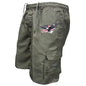 Male Cargo Shorts Elastic Waist Cycling Shorts Multi-pockets Loose Work Short Pants Outdoor Sport Printed Casual Shorts