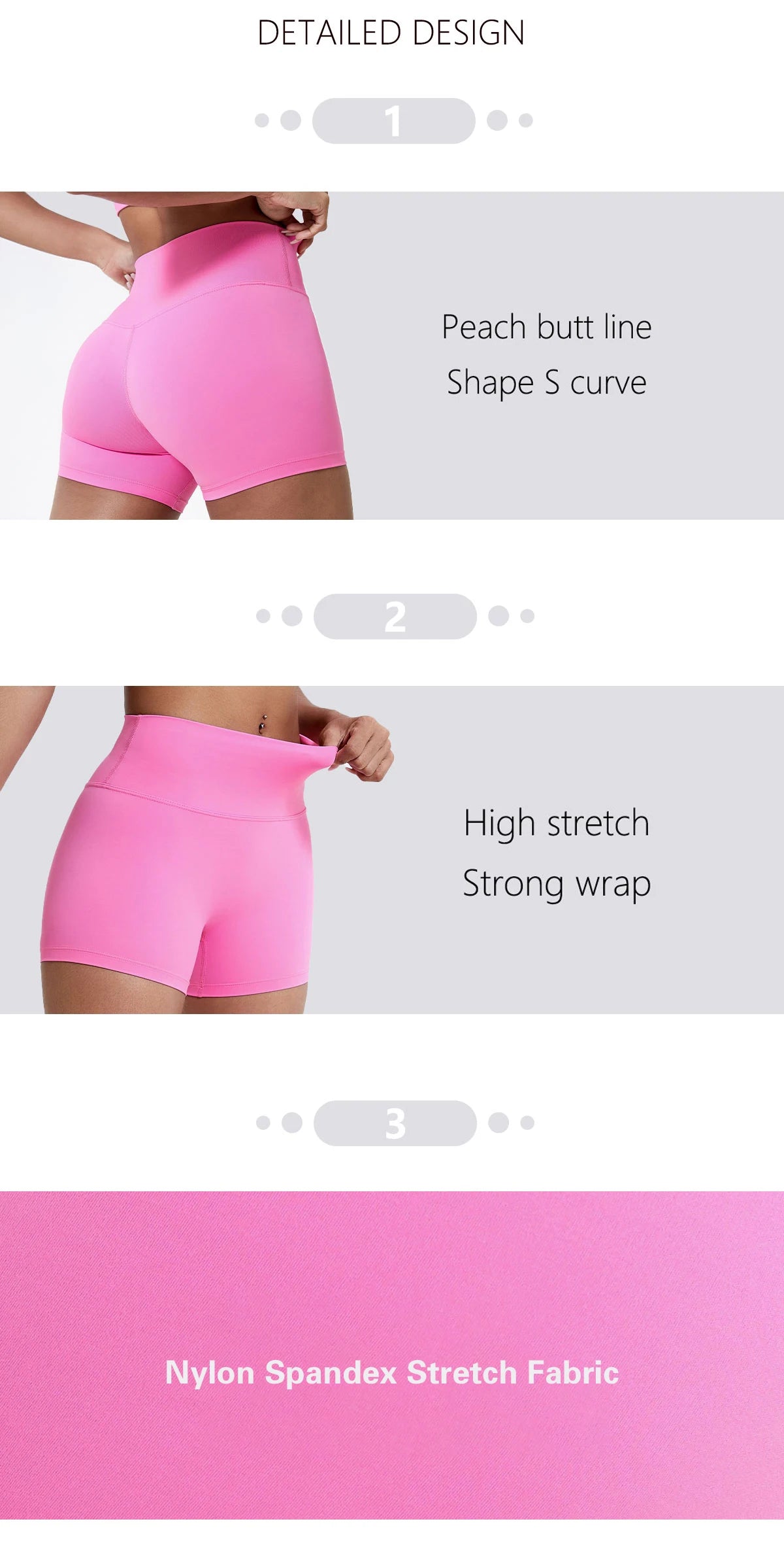 Hearuisavy Women's Sports Shorts Summer Running Fitness Shorts Gym High Waisted Yoga Pands Breathable Quick Dry Workout Leggings