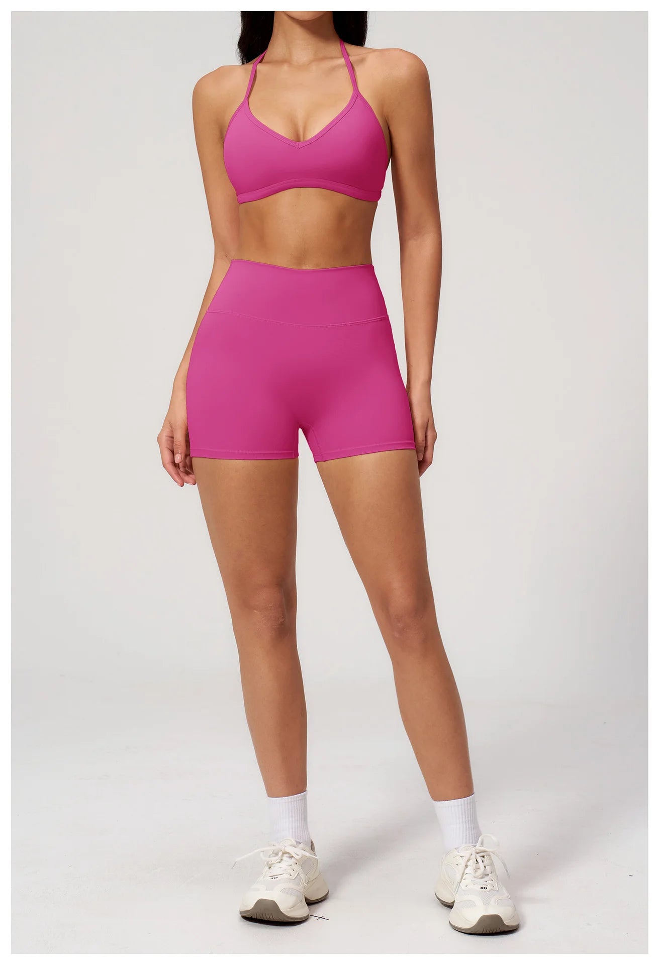 Sporty Woman Top New Brushed Yoga Wear For Women Halter Neck Bra Shockproof Quick-dry Summer Women Underwear Gym Clothes Woman