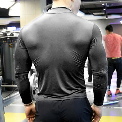 Summer Outdoor Long Sleeve T-Shirt Men 2024 New Quick Dry Breathable Air Conditioning Outdoor Sun Protection Running Outer Wear