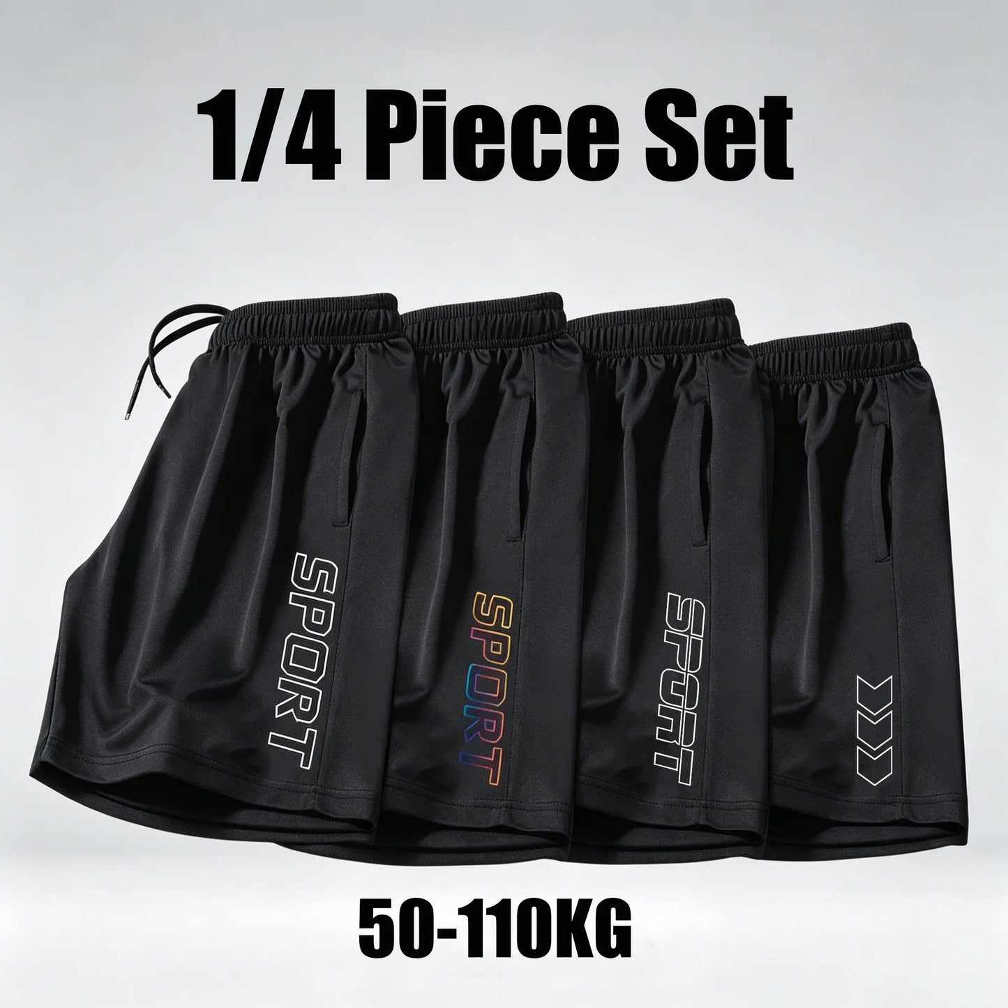 1/4 Piece Set of Men's Quick Dry Sport Shorts Breathable Gym Running Training Fitness Shorts  Casual Jogging Beach Bottoms