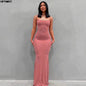 Strap Backless Long Maxi Dresses Party Club Vacation Outfits Women Sexy Casual Summer Slim Dresses Female