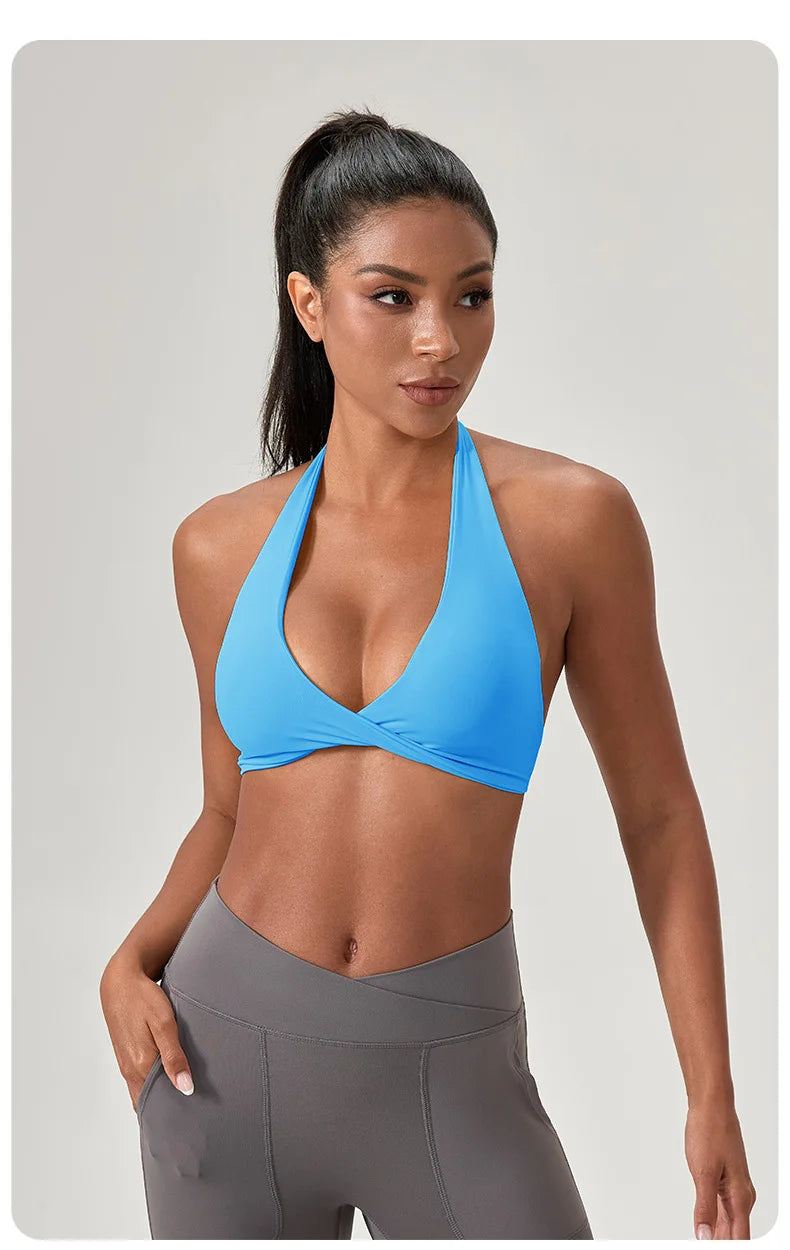 high-intensity sports bra for women's running, shockproof and high elasticity yoga vest, outdoor fitness sports bra