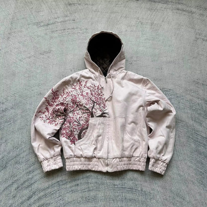 Mountainous Carving Harajuku Hoodie Y2K New Fleece Thickened Got Print Zipper Hoodie Women Street Hip Hop Joker Loose Sweatshirt
