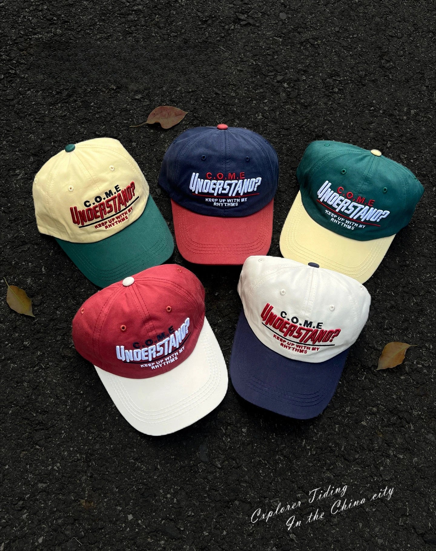 Street Color Blocked Duck Tongue Hat Looks Small, soft Top, wide Brim, deep Top, letter Baseball Cap for Men and Women