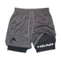 Anime Berserk Head Running Shorts Fitness Gym Training 2 in 1 Sports Quick Dry Workout Jogging Double Deck Summer
