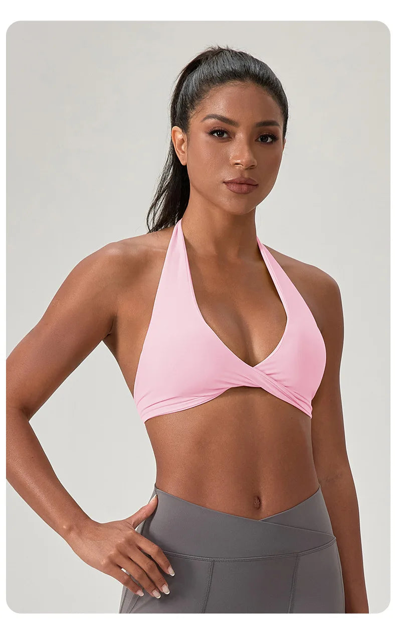high-intensity sports bra for women's running, shockproof and high elasticity yoga vest, outdoor fitness sports bra