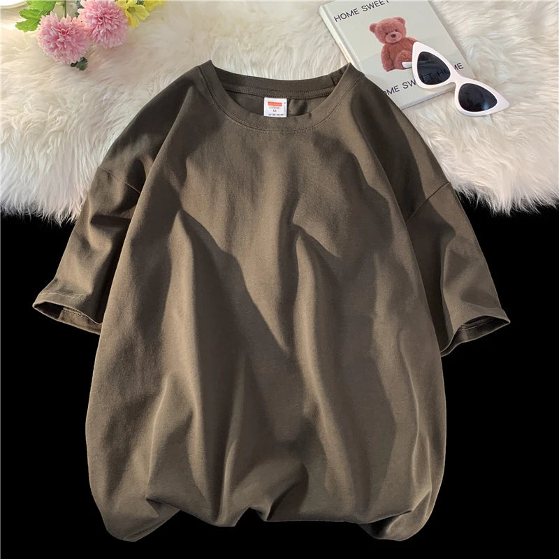 Men's T Shirt Casual Loose Cotton Short Sleeve T-Shirt Men Top Tee shirt Men