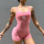 Cross-Border Wolf Head Fitn Yoga Leisure Sports Onesie Women's Double Strap Nylon Butt-Lifting orts Yoga Suit