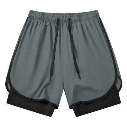 Women's Gym Workout Running 2 in 1 Shorts Summer Athletic Quick Dry Dual-Layered Shorts with Phone Pocket Towel Loop Activewear