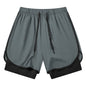 Women's Gym Workout Running 2 in 1 Shorts Summer Athletic Quick Dry Dual-Layered Shorts with Phone Pocket Towel Loop Activewear