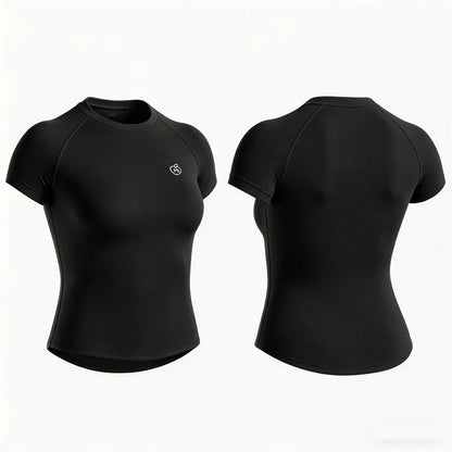 Women Bum Shaping Tee Seamless Short Sleeve Tops Gym Workout Running T-Shirts Fitness Activewear Athletic Shirts