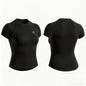 Women Bum Shaping Tee Seamless Short Sleeve Tops Gym Workout Running T-Shirts Fitness Activewear Athletic Shirts