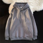 Oversize Hoodie Sweatshirt Pure Color Fleece Lined Couple Style High Quality Green Heavyweight Hooded Jacket for Men And Women