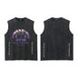 Darc Wolves Sport Vintage Washed Vest Tees Gym Bodybuilding Fitness Sleeveless T Shirts Basketball Workout Darcs Tank Tops