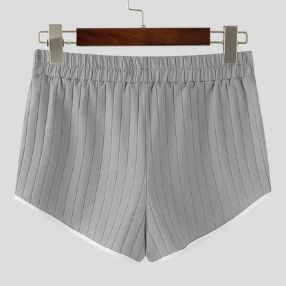 Ribbed Athletic Shorts High Waist Contrast Trim Bodybuilding Gym Shorts Summer Quick Dry Workout Short Pants Fitness Short