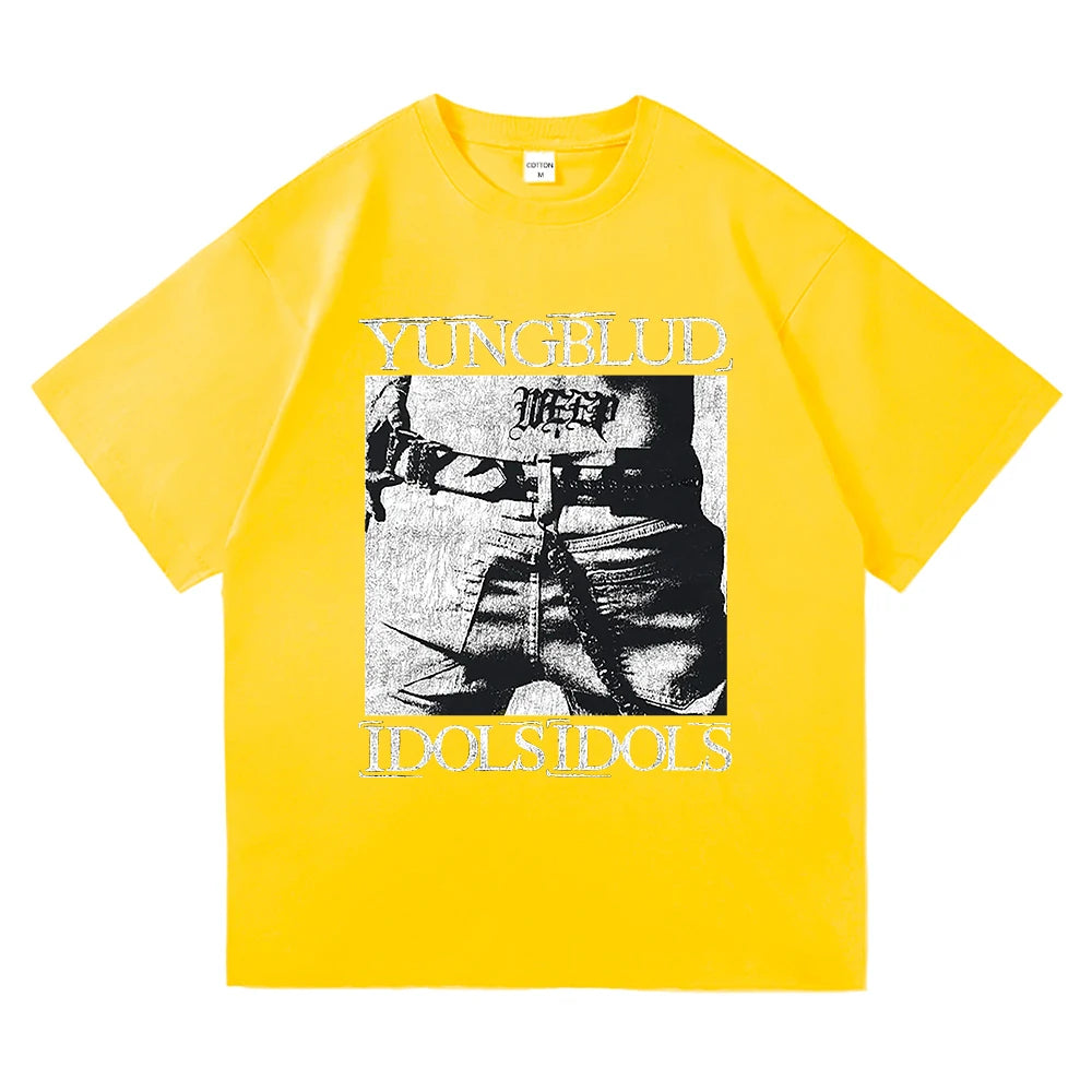 Yungblud Idols World Tour T Shirt New Fashion Men/Women Hip Hop Aesthetic Wings T-shirt High Quality Cool Cotton Tees Shirts