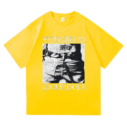 Yungblud Idols World Tour T Shirt New Fashion Men/Women Hip Hop Aesthetic Wings T-shirt High Quality Cool Cotton Tees Shirts