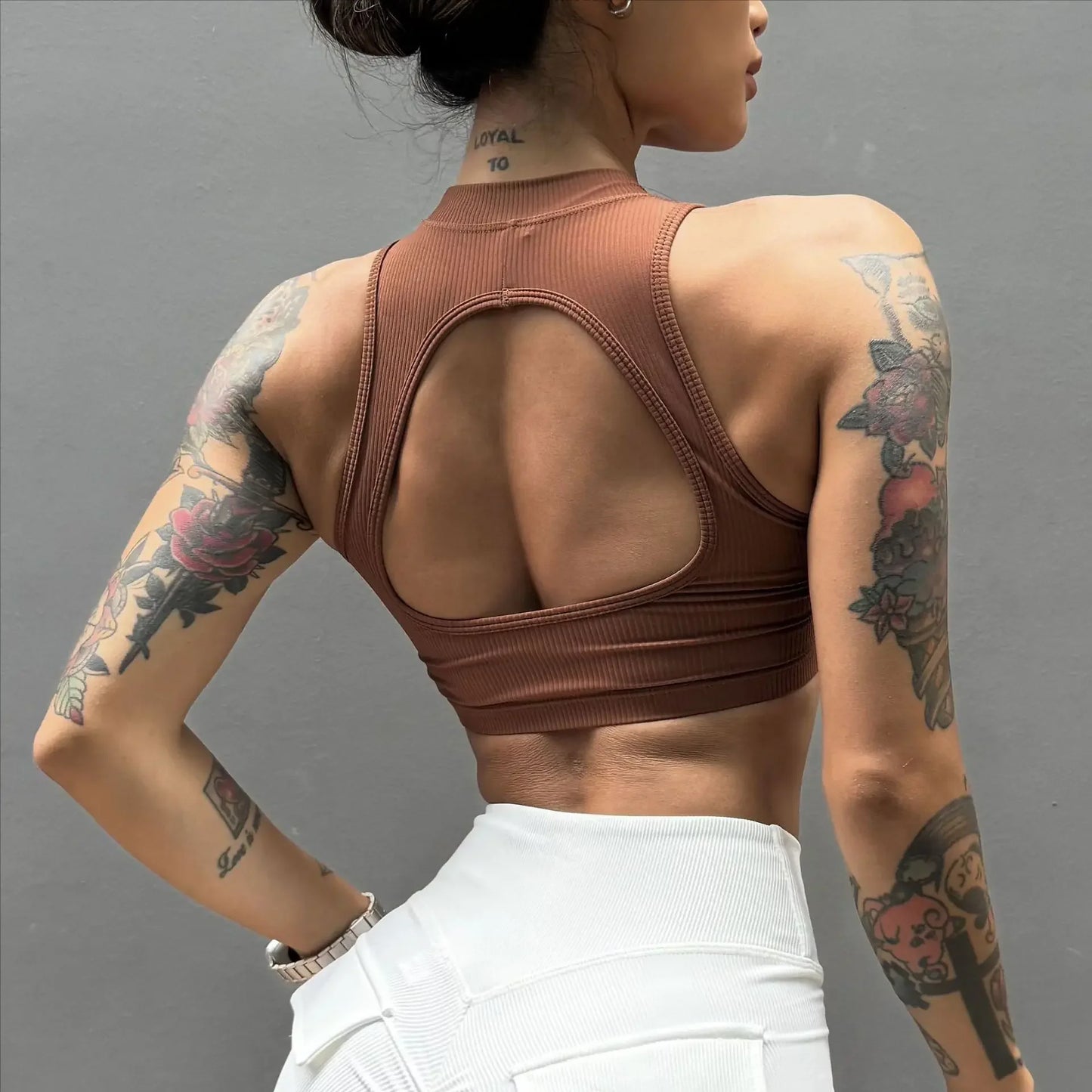 Wolf Head Fitness Yoga Bra Underwear Women's Sports Running Shock-proof Quick-drying Vest Sexy Backless