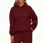 Casual Sports hoodie Sweatshirt Solid-color long-sleeve Women's Fashion Loose hoodie Women's tops pullover