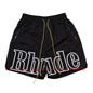 Latest Style RHUDE Men's  Casual Shorts Hip Hop Elastic Waist Drawstring Zip Pocket Summer Street Leisure Beach Shorts