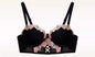 MOYISU New Vintage Embroidery Cream Sweet Flowers Pastoral Field Sexy Underwear for Women Small Breasts Pure Desire Gathered Up