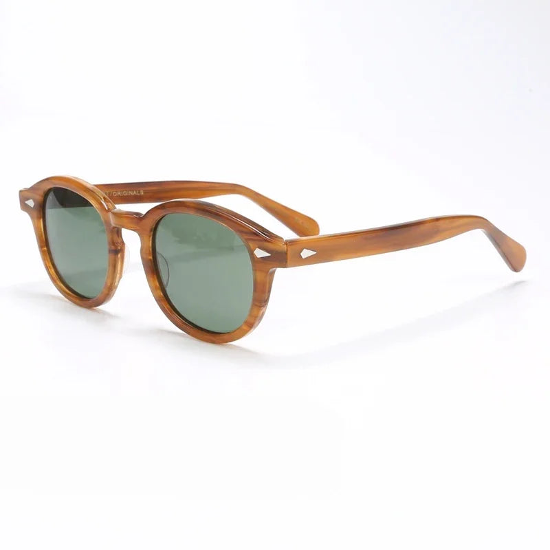 Johnny Depp Polarized Sunglasses Men Sun Glasses Woman Luxury Brand Vintage Acetate Frame Goggles