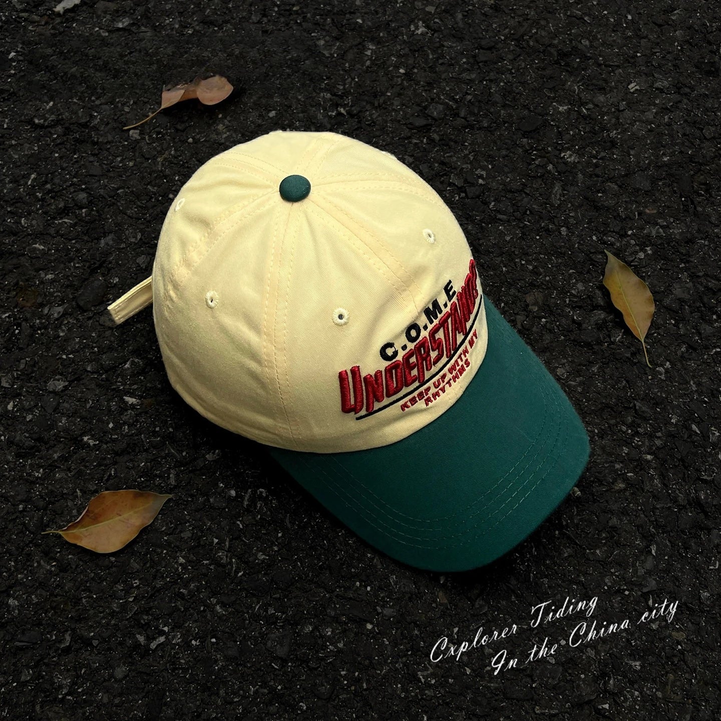 Street Color Blocked Duck Tongue Hat Looks Small, soft Top, wide Brim, deep Top, letter Baseball Cap for Men and Women