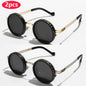 Polarized ND9 Adjustable Dimming Sun Glasses Men Women Round Sunglasses Retro Punk Men's Fishing Eyeglasses Outdoor Shades UV400