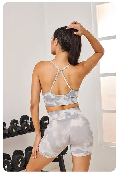Darc Women Set Bra Wolves Gym Sports Shorts Mujer Fitness legging Push Up Running Yoga Elastic Quick-drying Suits Clothing