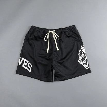 Men's Summer Streetwear Sports Casual Shorts Gym Fitness Mesh