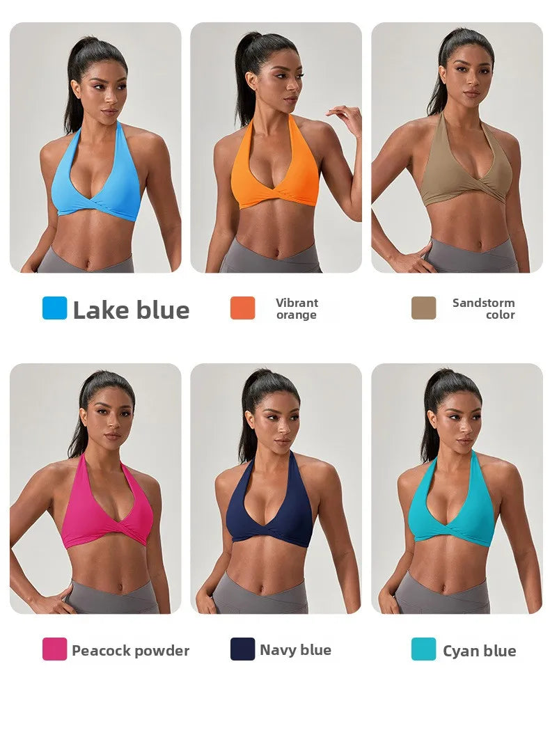 high-intensity sports bra for women's running, shockproof and high elasticity yoga vest, outdoor fitness sports bra