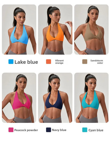 high-intensity sports bra for women's running, shockproof and high elasticity yoga vest, outdoor fitness sports bra