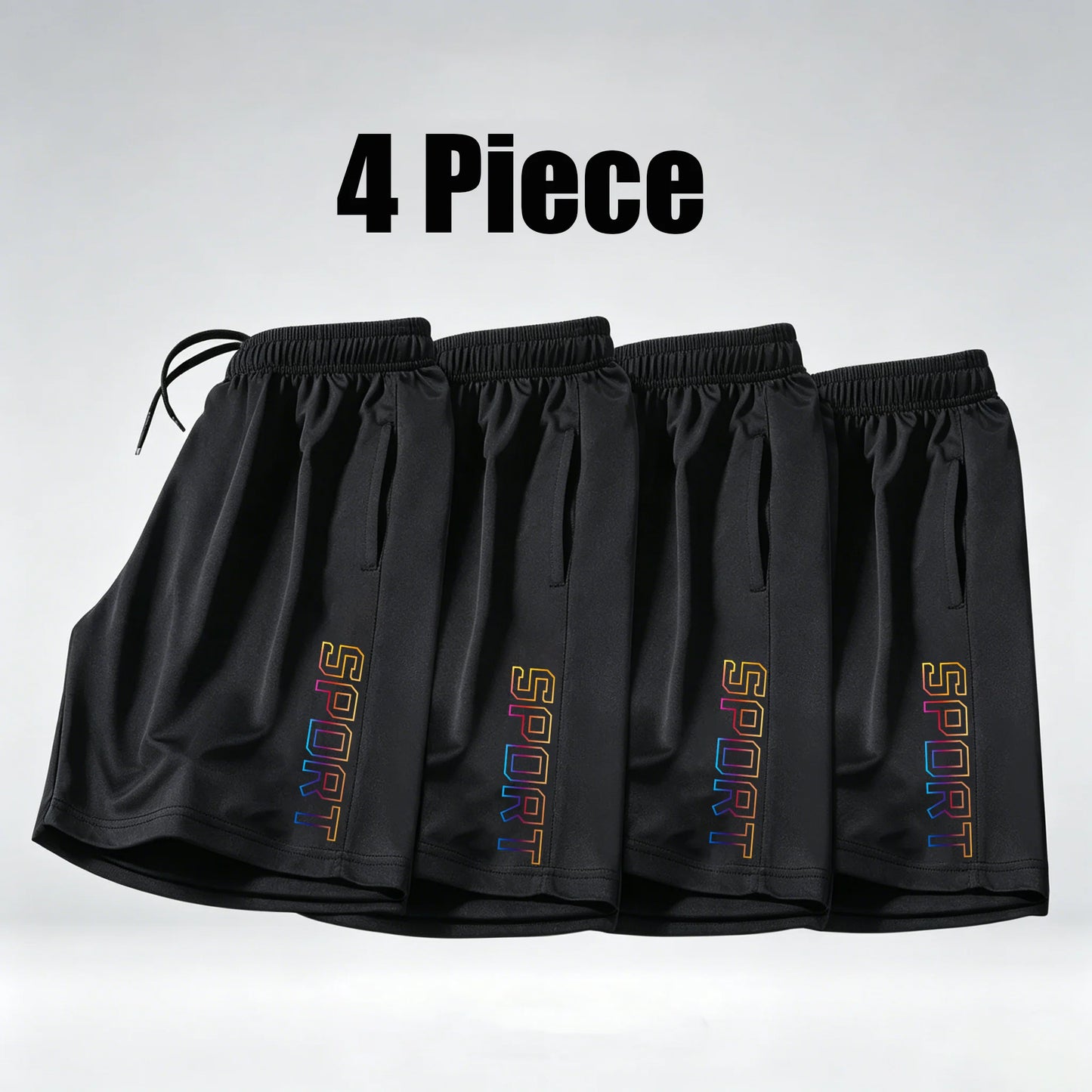 1/4 Piece Set of Men's Quick Dry Sport Shorts Breathable Gym Running Training Fitness Shorts  Casual Jogging Beach Bottoms