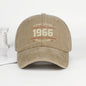 "Living Legend Since 1966" Washed Baseball Cap Adjustable Unisex Gift For Vintage Lovers