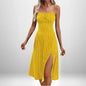 Women Elegant Floral Beach Vacation Streetwear Sexy Low Cut Beach Party Slim Slit Dress Chic Bodycon Lady Sleeveless Vestidos