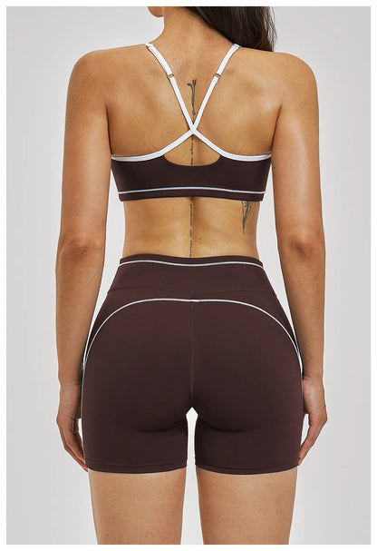 Women Running Sports Shorts Buttock Lift Gym Leggings Women Summer Shorts Cycling Slim Fit Workout Shorts High Waist Yoga Shorts
